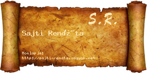 Sajti Renáta névjegykártya
