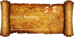 Sajti Renáta névjegykártya